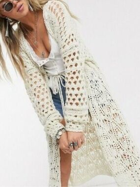 Free People Sweet Talker Cardigan in Cream NWT